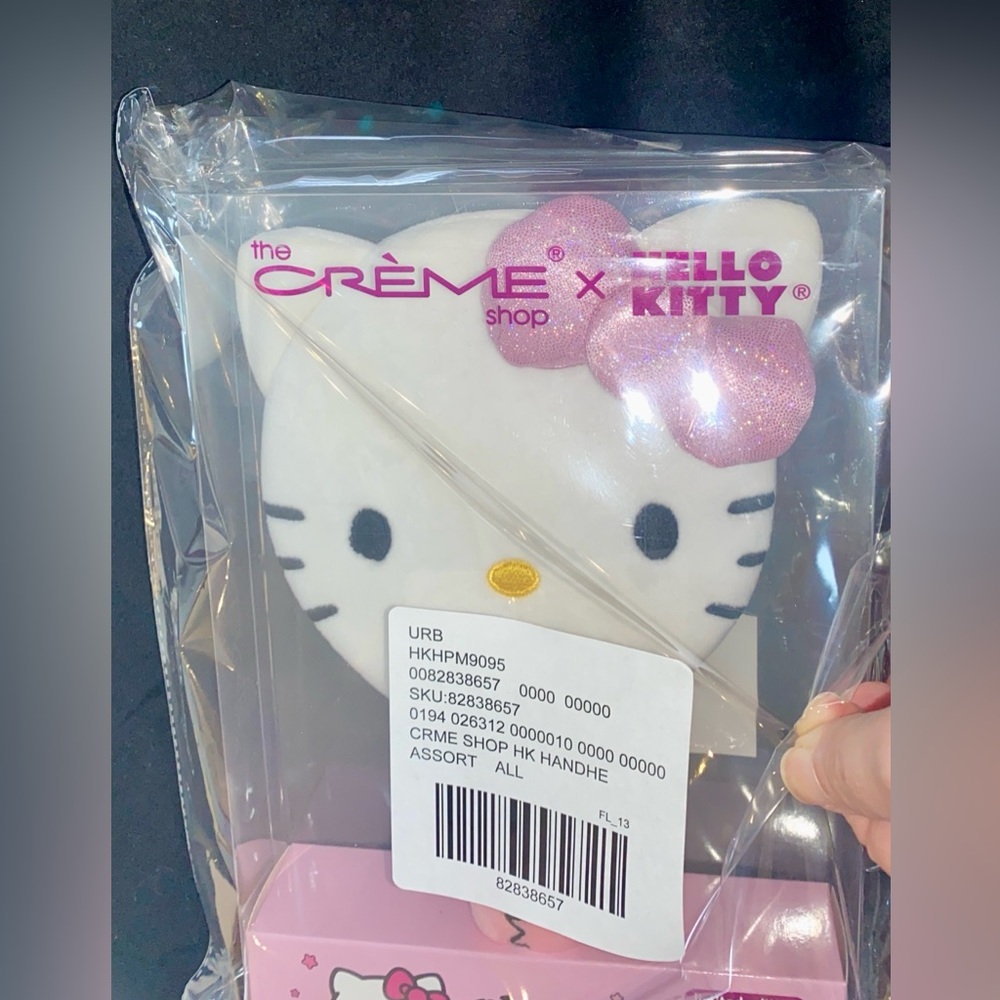 NWT! Limited Edition! Hello Kitty Plush Hand Held Mirror by The Crème Shop - Picture 2 of 11